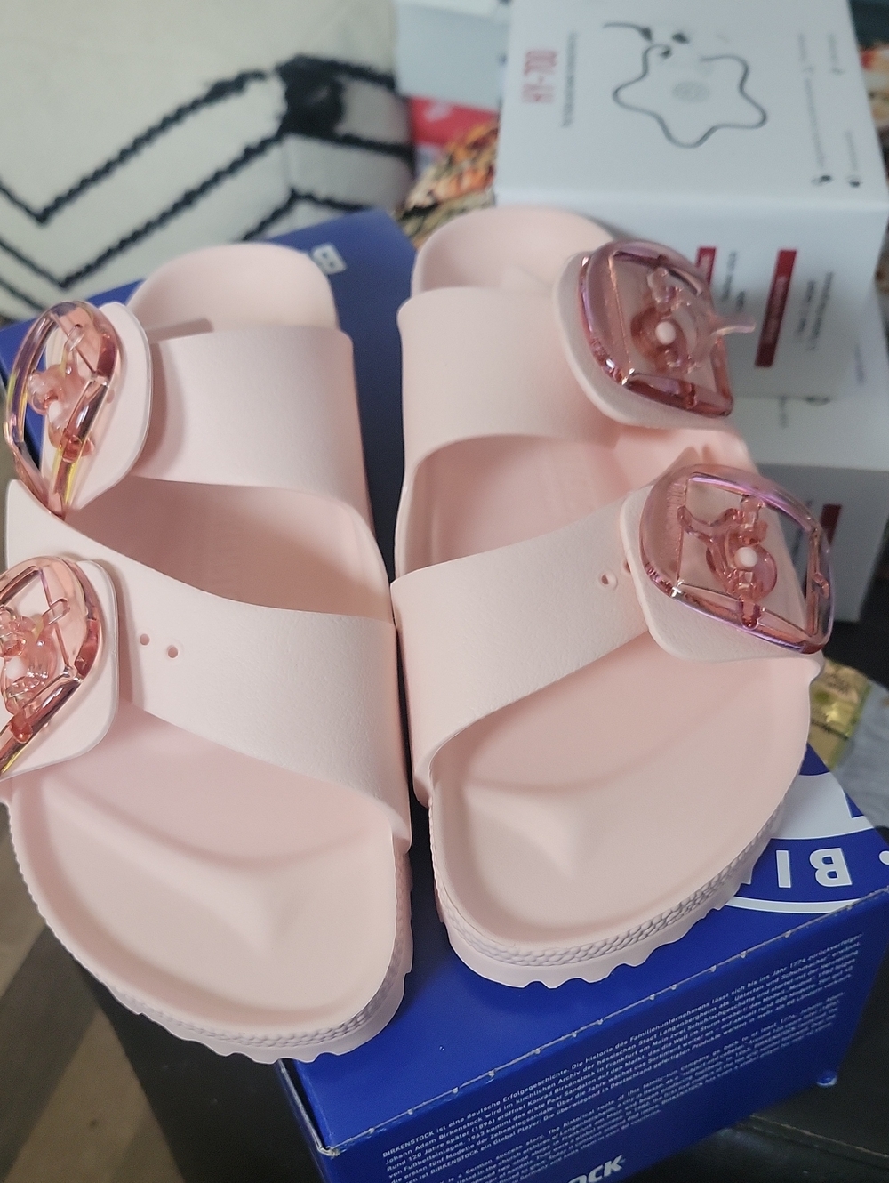 Birkenstock Arizona Big Buckle EVA Light Pink Slide Sandals
